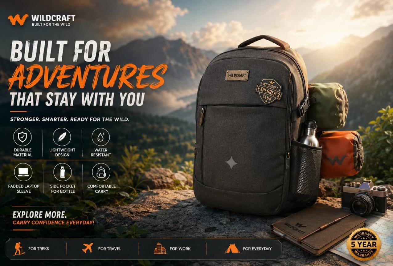 Wildcraft backpack built for adventures