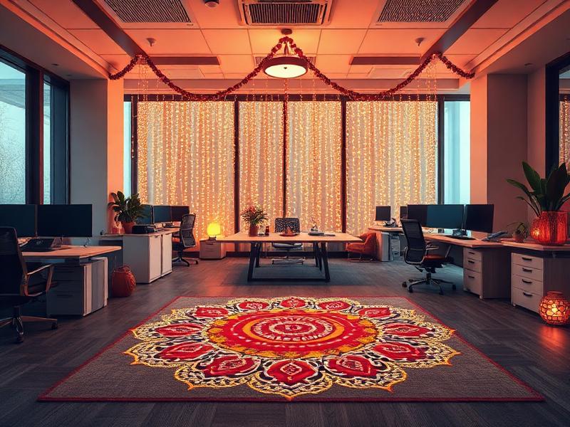 Elegant Diwali celebration setup with premium decorations