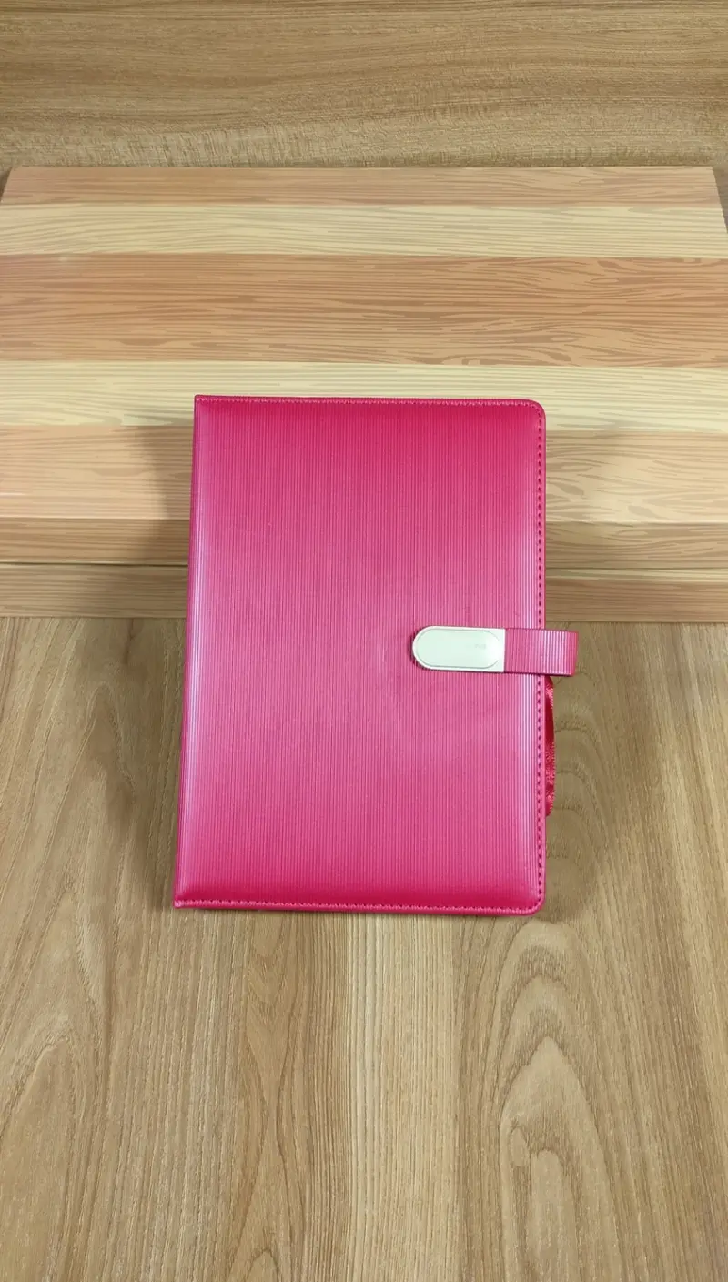 Notebook 06 — Raspberry Ribbed Clasp Notebook