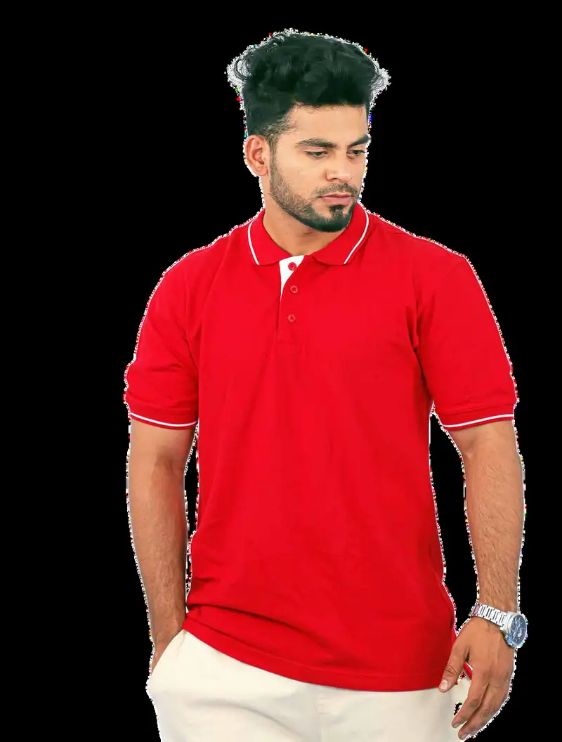 TM Cotton Polo T-shirt With Tipping