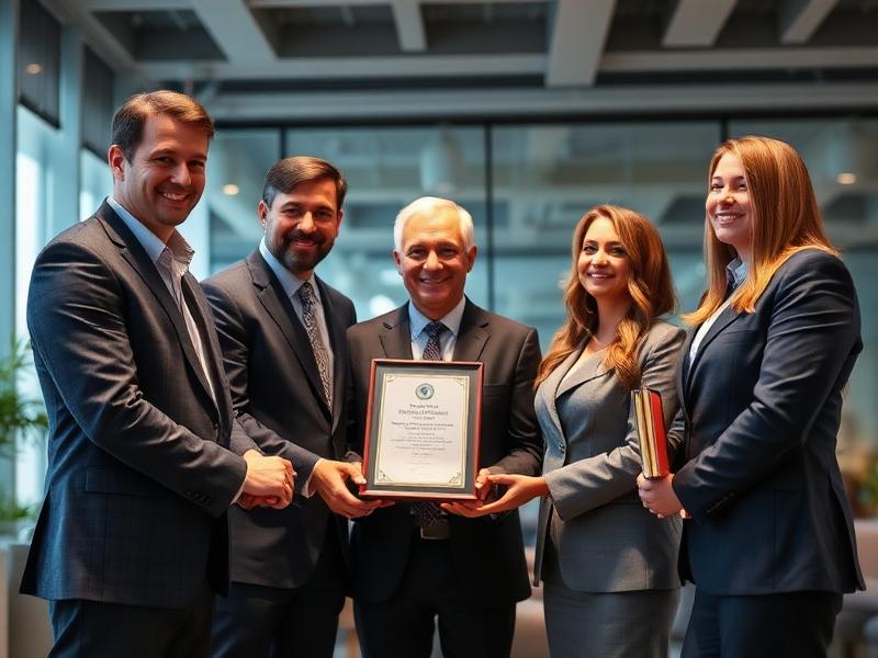 Executive recognition ceremony with elegant presentation