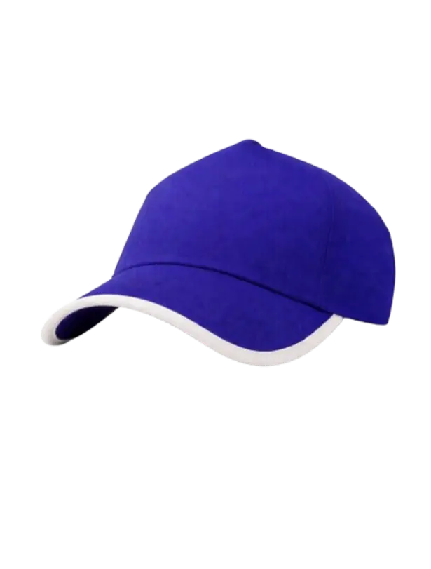 TeamMingl Royal Blue Premium Cotton Cap with White Contrast Tipping